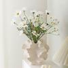 Petal Shape Hydroponics Flower Vase Fashion Ceramic Vase Geometric Wavy Vase  Home Accessories
