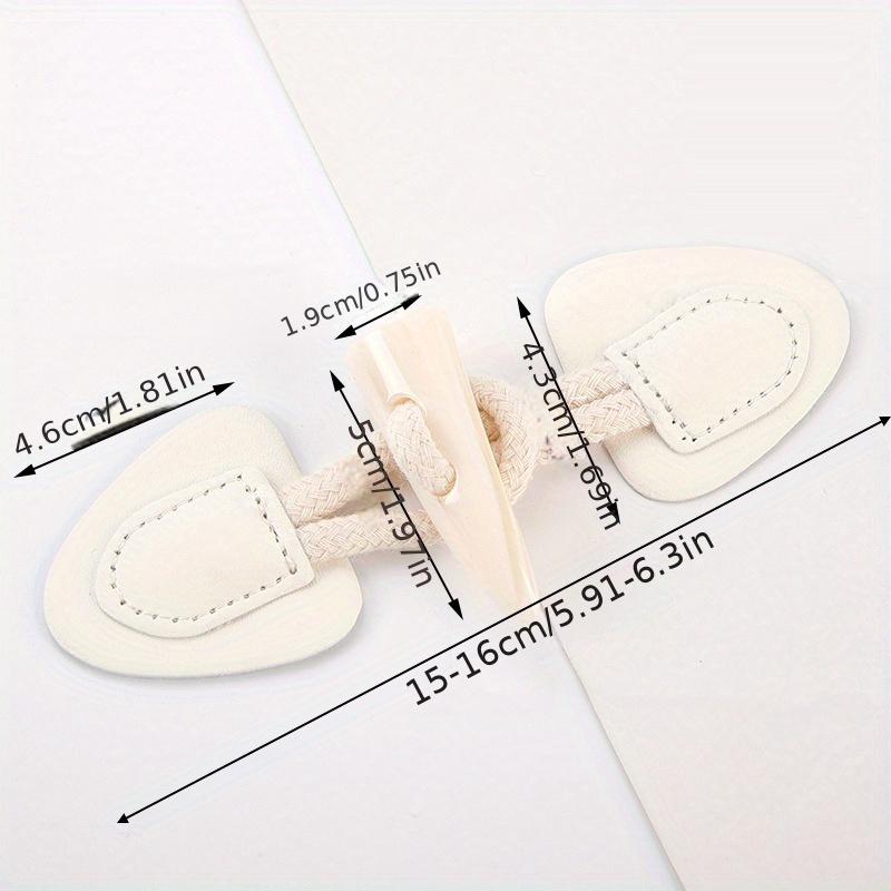 5 пар пуговиц-застежек из искусственной кожи с роговыми пряжками для пальто, куртки, дафлкота, для DIY, ручной работы, пришивные, для украшения одежды