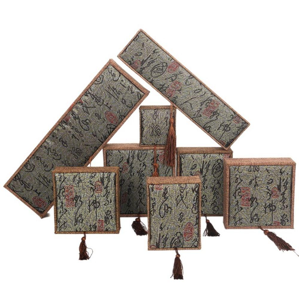 Chinese Style Chinese Jewelry Display Box Hanmade Fabric Necklace Storage Box Women