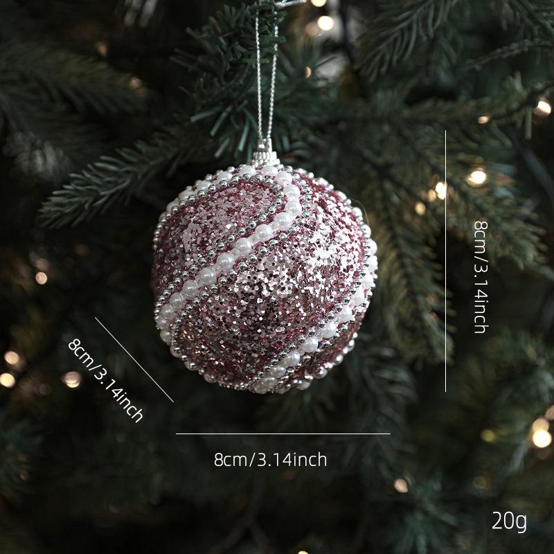 Christmas Tree Ornaments Glitter Ball Reindeer Snowflake Pendants Xmas Tree Decorations  New Year Party Decor Navidad