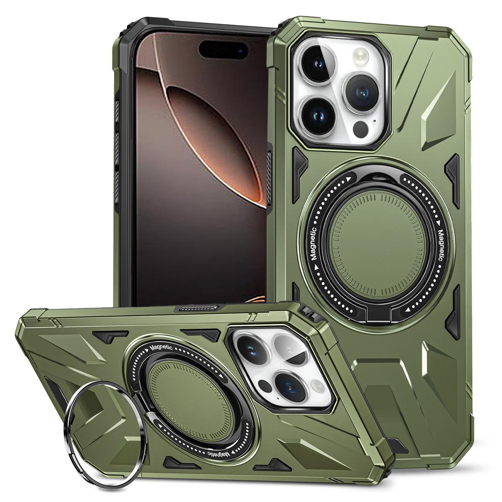 Противоударный чехол-броня с кольцом-держателем для телефона Magsafe для iPhone 16 15 14 13 12 11 Pro Max Plus, магнитная крышка для беспроводной зарядки