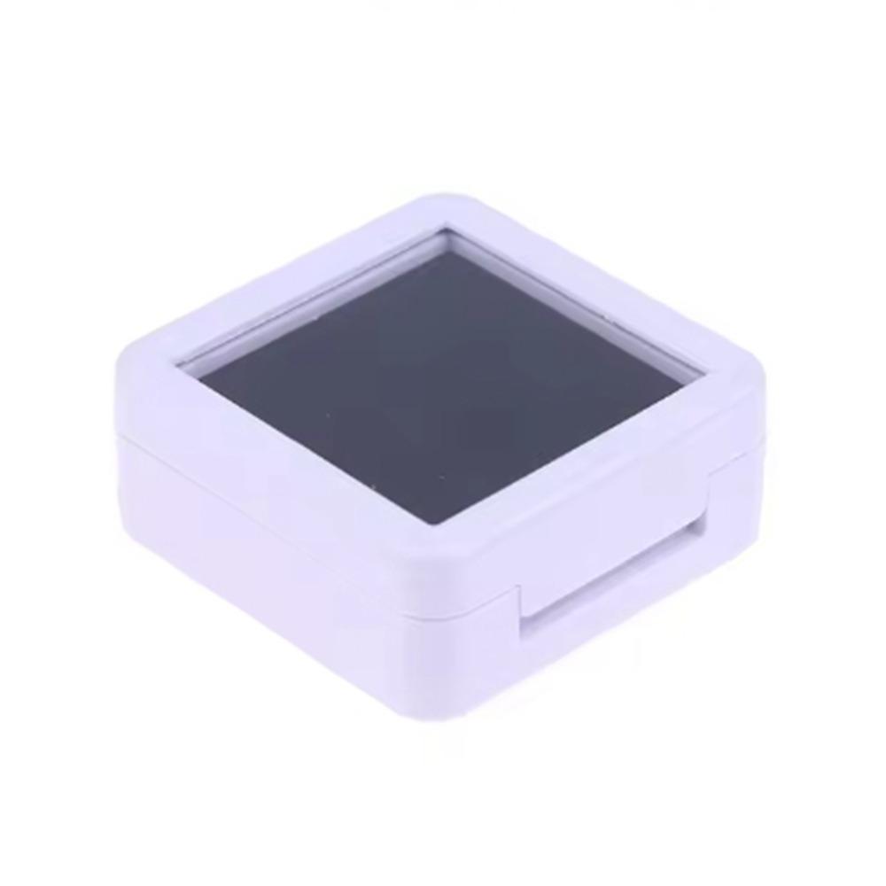 Packaging Transparent Rhinestone Jar Box Flip Lid Acrylic Crystal Display Case White Black Gemstone Holder Organizer