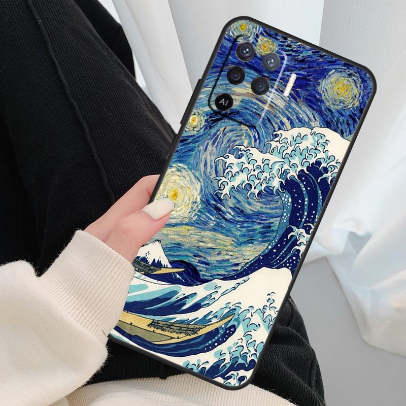 Чехол Звездная ночь Ван Гога Для Oppo A96 A76 A16 A60 A98 A58 A78 A18 A38 A80 A40 A77 A57 A17 A74 A54 A94 A15 A5 Pro