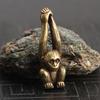 Old Chinese Feng Shui Brass Zodiac Year Monkey Statue Sculpture Ornament