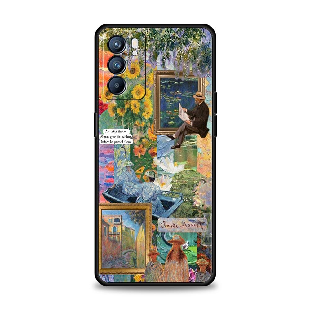 Чехол для телефона «Звездная ночь» в стиле Ван Гога для Oppo Reno8 Reno7 Reno6 Pro A54 5G Find X6 X5 A53 A52 A9 A15 A95 A17 A16 A74 A57 A31