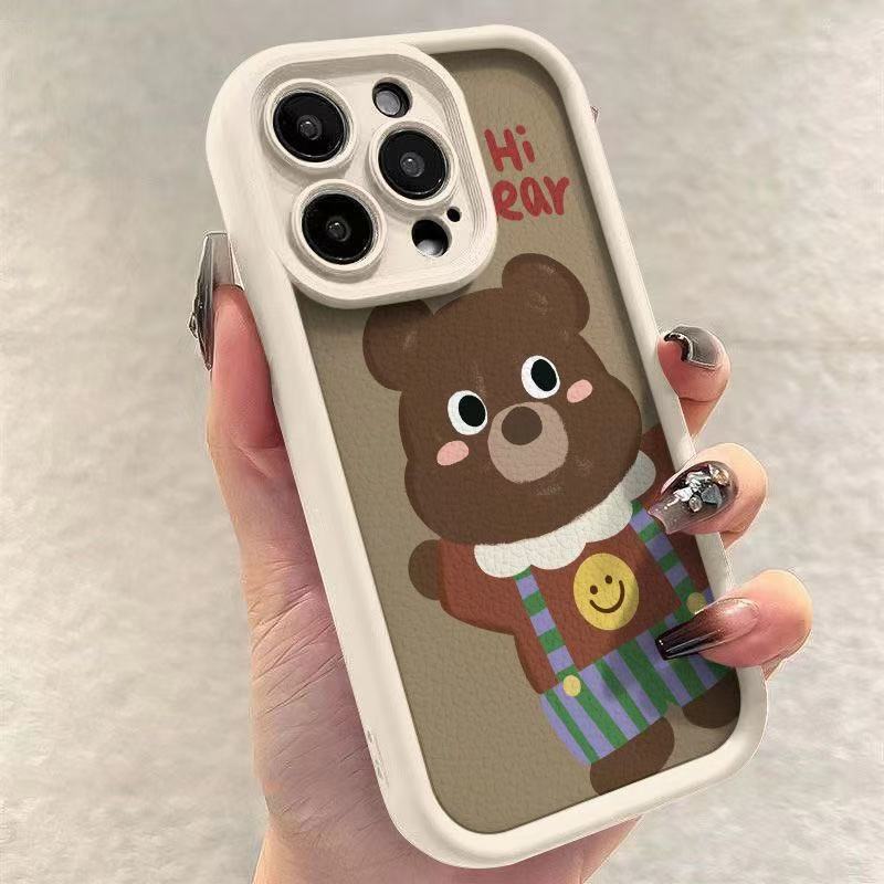 Милый и наивный медведь подходит для чехла на мобильный телефон iphone16pro Apple 15/14 мультяшный 13promax новый 12.
