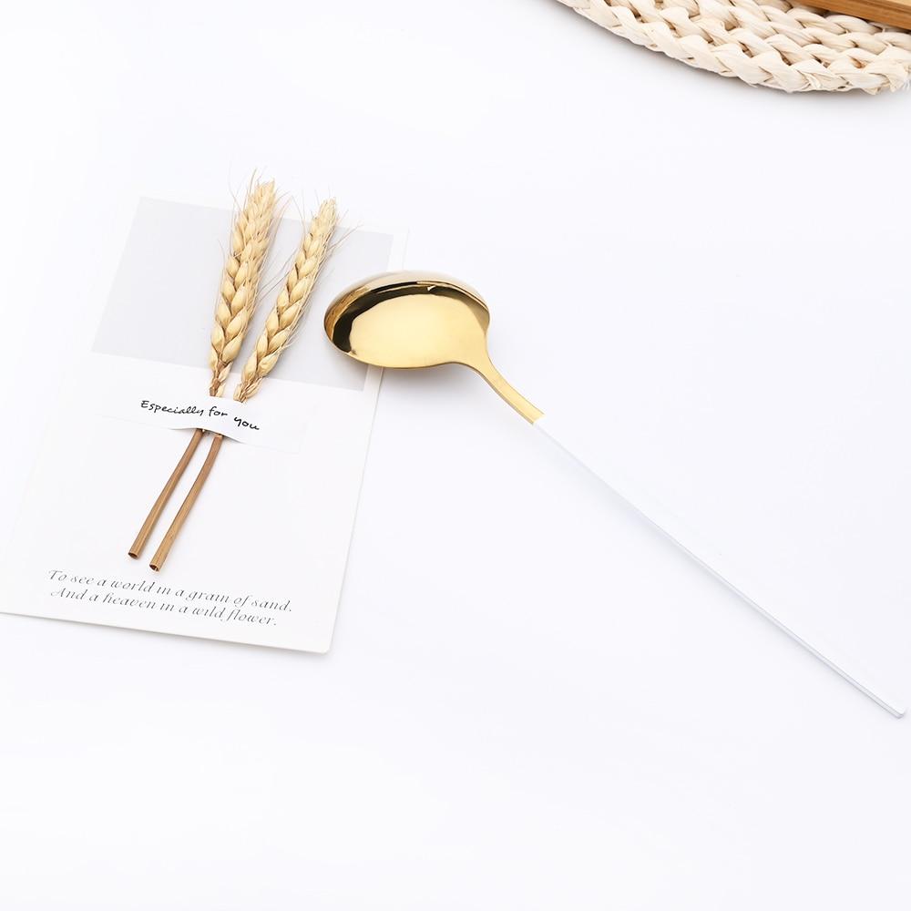 Purple Stainless Steel Cutlery Set 24pc For 6 Flatware Knife Fork Coffee Spoons Tableware Suit Household Kitchen Dinnerware Set