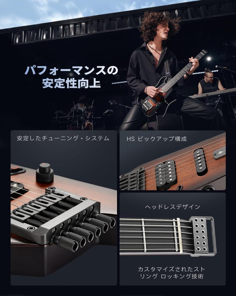 Donner Электрогитара без головки дорожная гитара портативная электрогитара мини электрогитара корпус из красного дерева идеально подходит для путешествий/бизнеса Sunburst HUSH-X