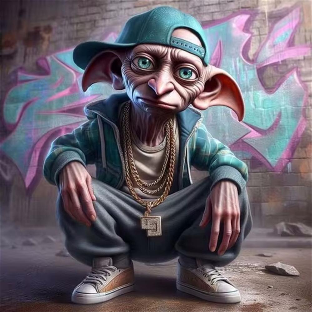 Гарри Поттер Добби 5D DIY Набор для Алмазной Живописи Мультфильм Вышивка Крестом Пикси Ручная Работа Мозаика Арт Домашний Декор Подарки