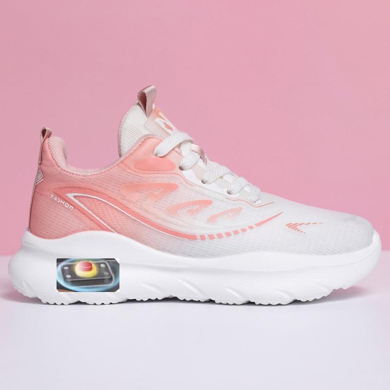 Магнитные вибрационные парные спортивные туфли для легкой ходьбы, модные туфли на толстой подошве со шнуровкой, низкие, из сетки, трендовые мужские туфли