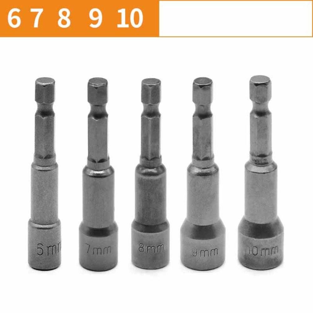 Длина 65 мм Ударная головка Магнитная гайка Отвертка Адаптер для жесткой шестигранной головки Электродрель