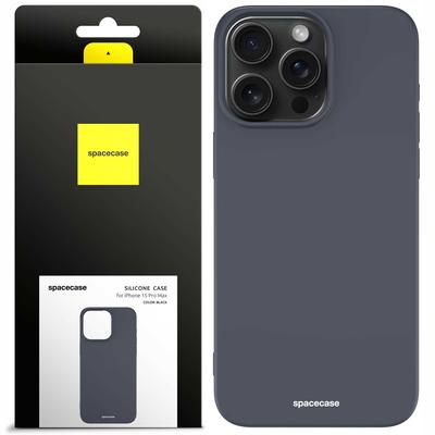 Силиконовый чехол Sc для iPhone 15 Pro Max Черный