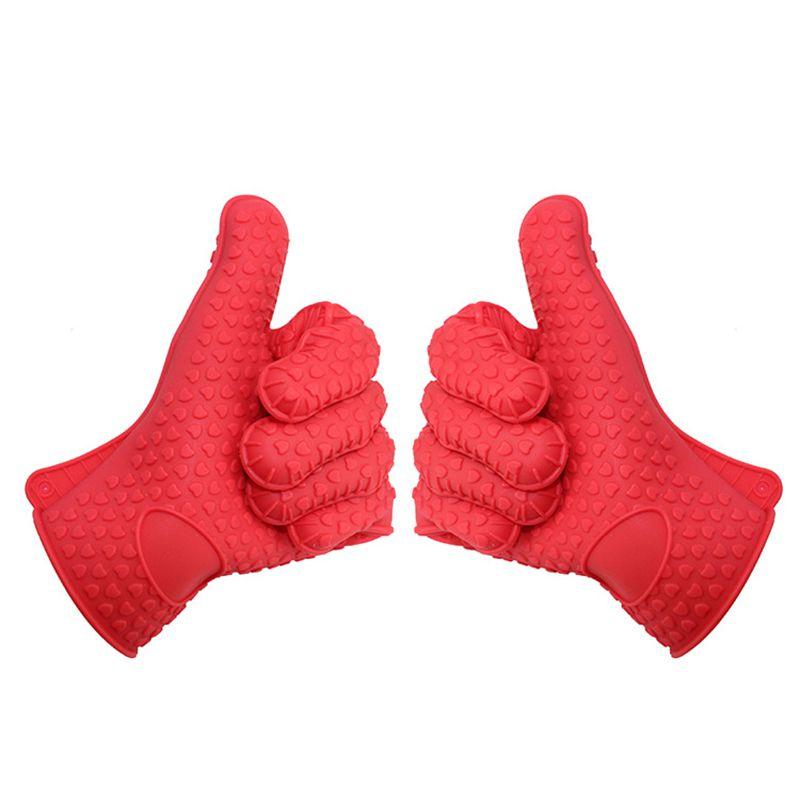 Red Silicone Glove For Cooking With Non-toxic And Safe Insulation**