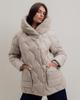 Women's Jacket with Fur BatterFlei 2422 42 Milky