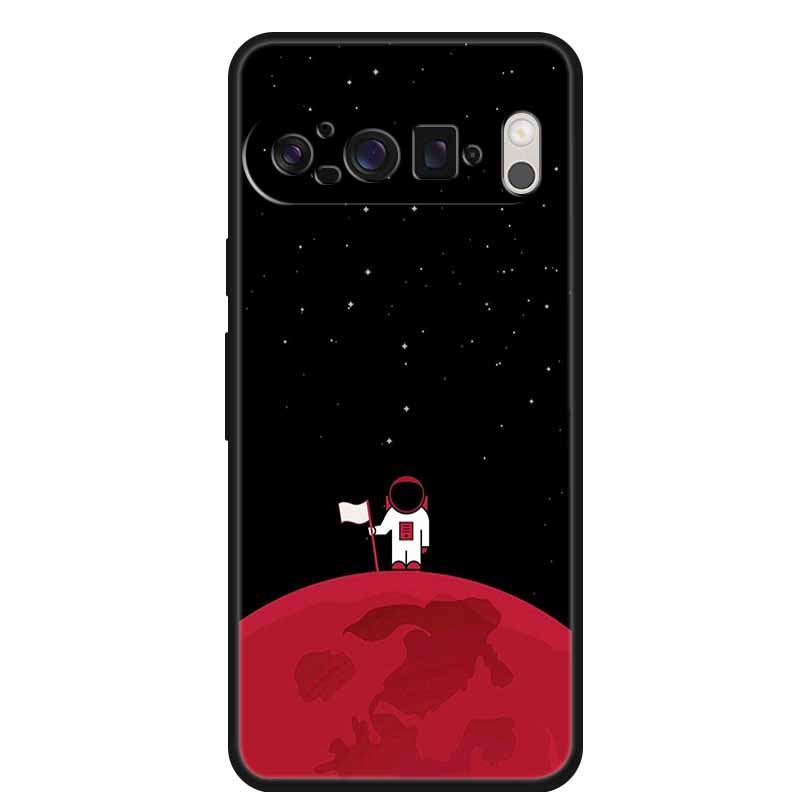 Чехол для Google Pixel 10 Pro XL 5G Милый Кот ТПУ Черный Мягкий Силикон Задняя Крышка Цветы Ударопрочный Бампер Чехол 6.8" Чехол для Телефона