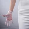 Сексуальные Женские Прозрачные Свадебные Перчатки из Искусственного Шелка Ультратонкие Сетчатые Оперные Короткие Перчатки Перчатки с Пальцами