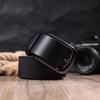 Stylish Men's Belt Vintage Belt 20804 Made of Genuine Leather 115x3.8 Cm Black