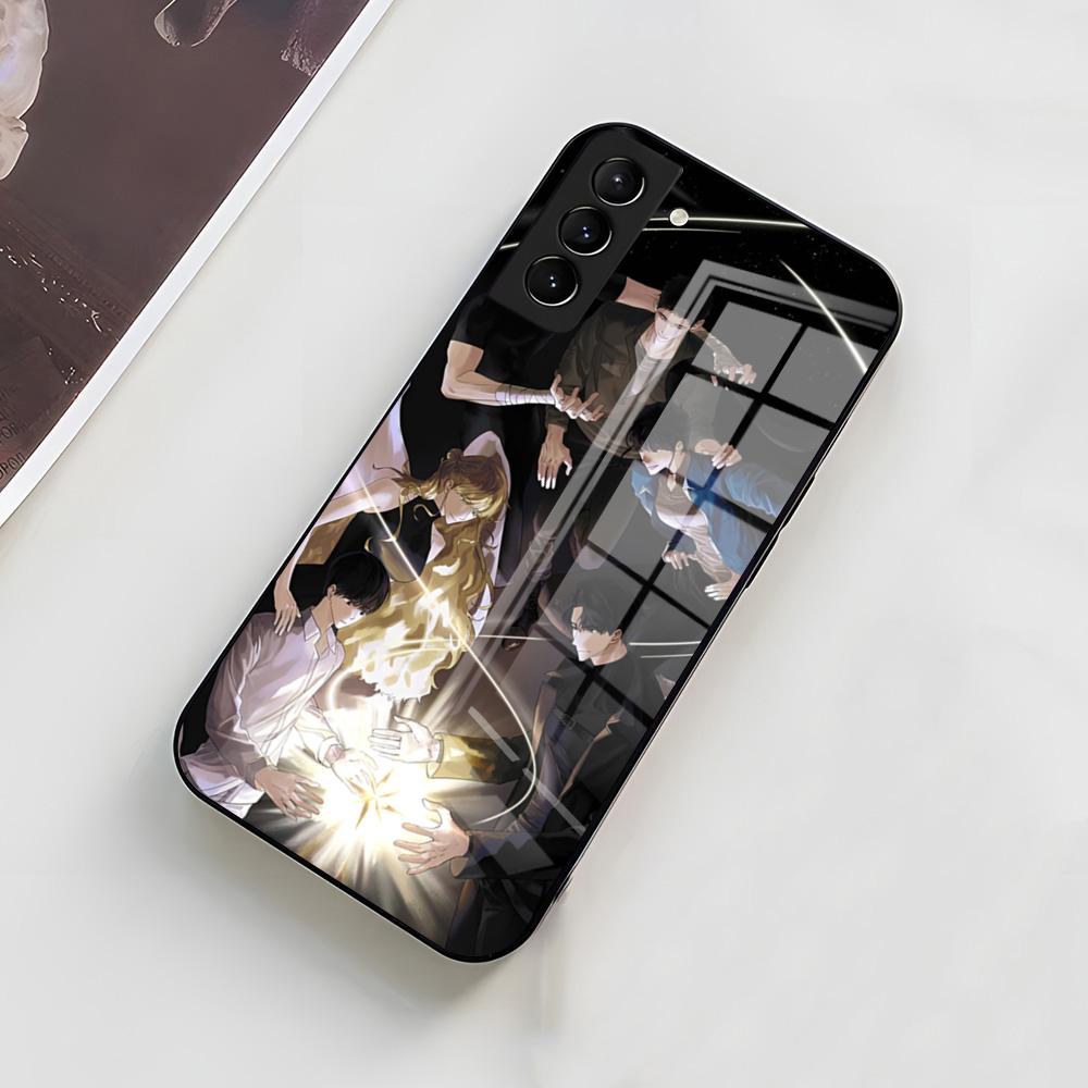 Чехол-телефон 'Всеведущий читатель' Для Samsung A56 A36 A26 A16 A15 A25 A35 A55 A14 A34 A24 A54 Стеклянный чехол
