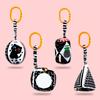 High Contrast Shapes Set Baby Toys Black & White Stroller Hanging Toys Pleasant Wind Bell Soothing Baby's Emotions Tools