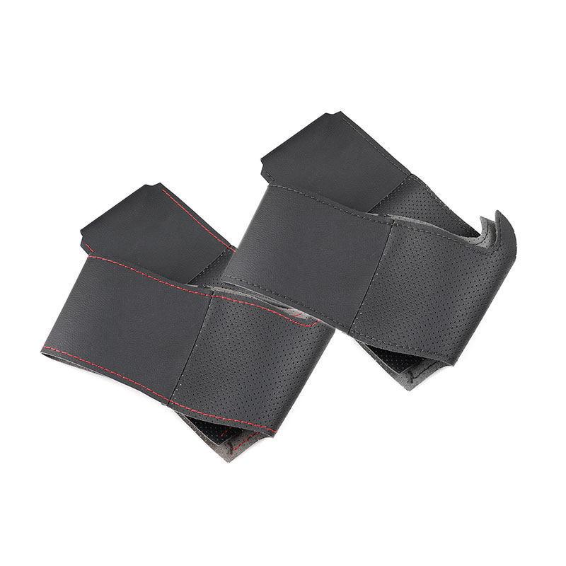 Перфорированная кожаная микрофибра Автоаксессуары Интерьер Накладка на руль с креплениями Для Volvo V40 XC60 S60 LV60 S80L