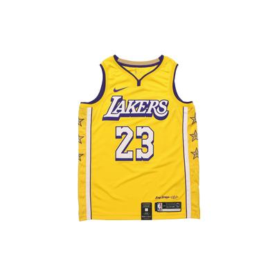 Джерси NBA City Edition, 2019-20, мужские футболки Lakers, James #23, желтые AV4646-729