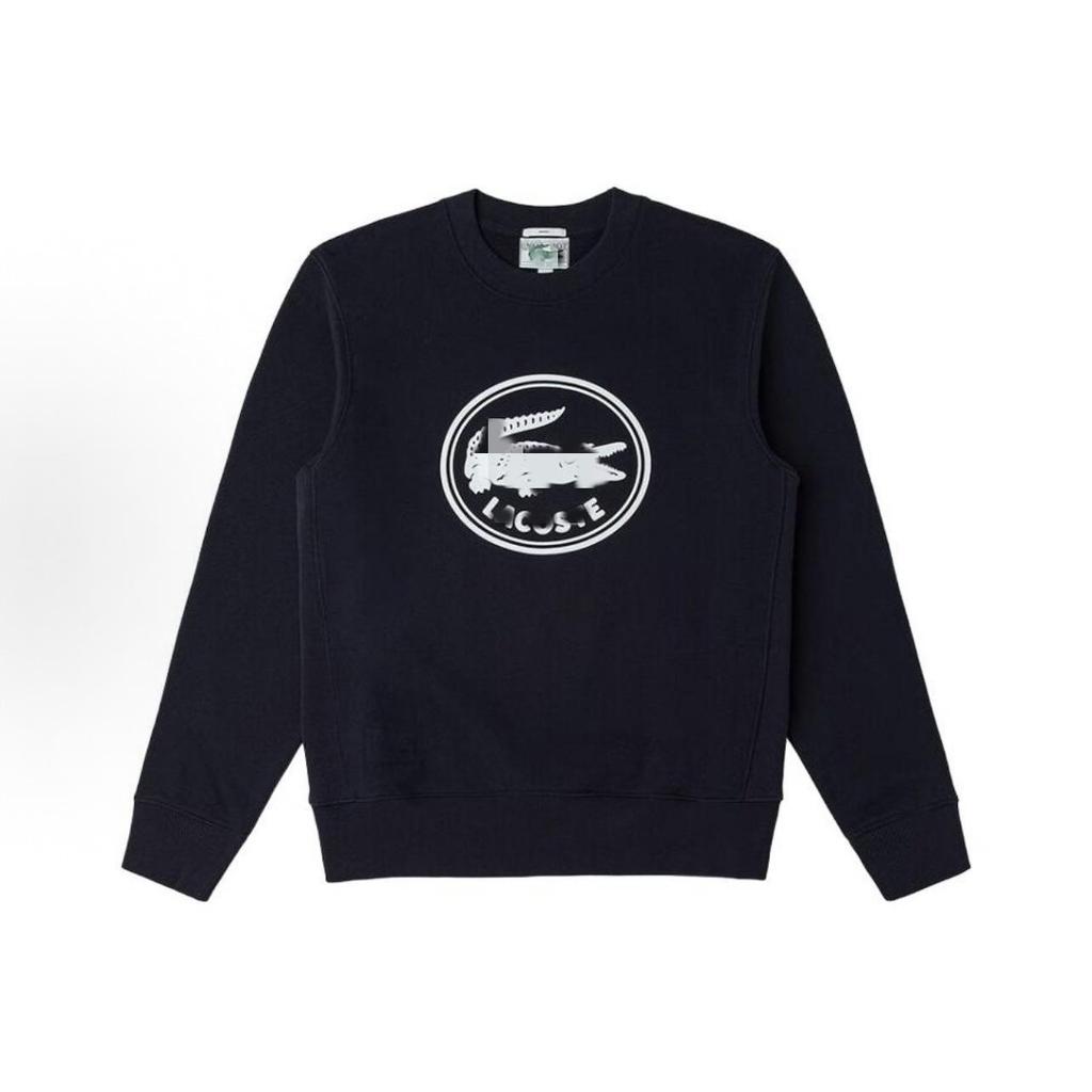 Men's Cross-Border Fish Logo Sweatshirt - Casual Cotton Round Neck