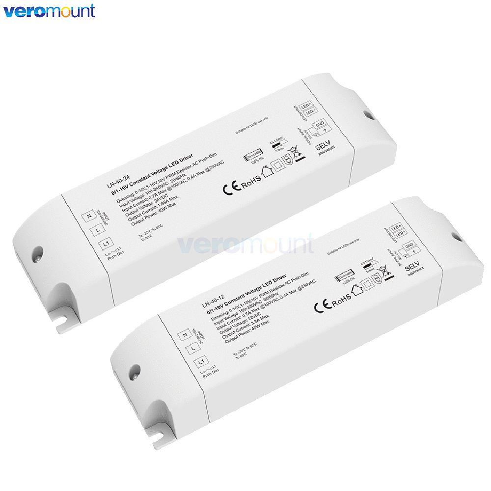 Skydance 0/1-10V CV Dimmable LED Driver Transformer Power AC 220V to DC 12V 24V 40W 75W 150W PWM Dimming LED Light LN-150-24-AS