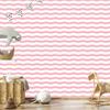 Wallpaper Stripes White and Coral for Living Room and Bedroom 50x1000