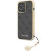 Etui do iPhone 14 Pro Guess 4G Charms Collection Szare