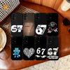 67 S-Six S-Seven Чехол для телефона Samsung Galaxy A73,A72,A71,A70,A53,A52,A51, Мягкий силиконовый черный чехол