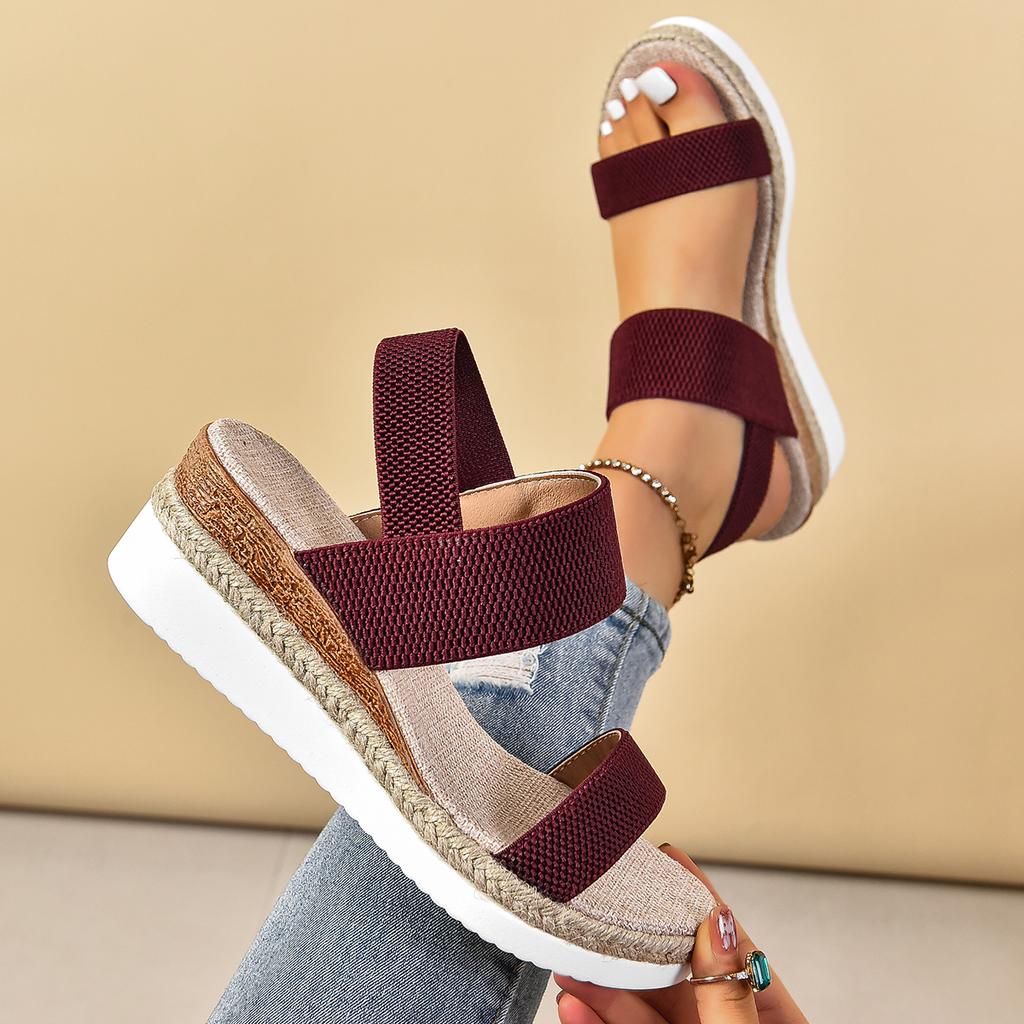 Модные женские сандалии летняя повседневная обувь женская удобная нескользящая прогулочная нескользящая ткань женская обувь