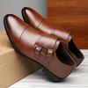 Britain New Fashion Gentleman Pointed Black Brown Business Casual Shoes For Men Monk Strap Loafers Formal Wedding Dress Footwear