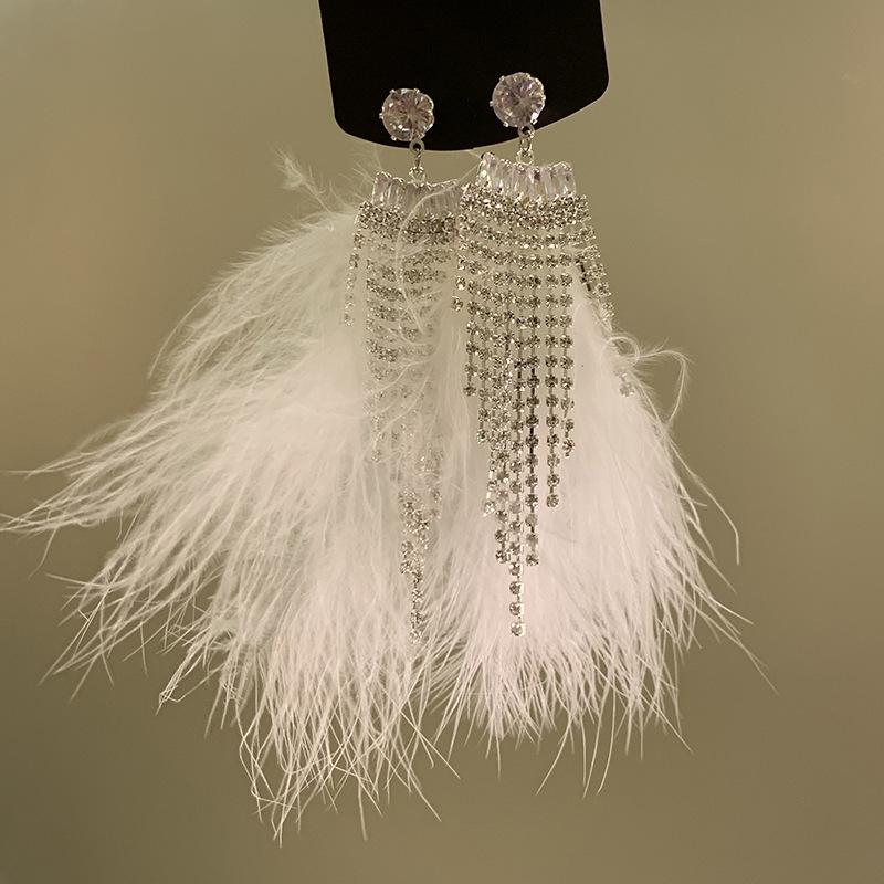 Супер серьги-кисточки в виде перьев феи