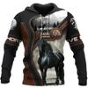 Fashion Mens Animal Hoodies 3D Printed Love Horse Sweatshirt Hoodie Harajuku Spring Autumn Streetwear Unisex Casual Tracksuit