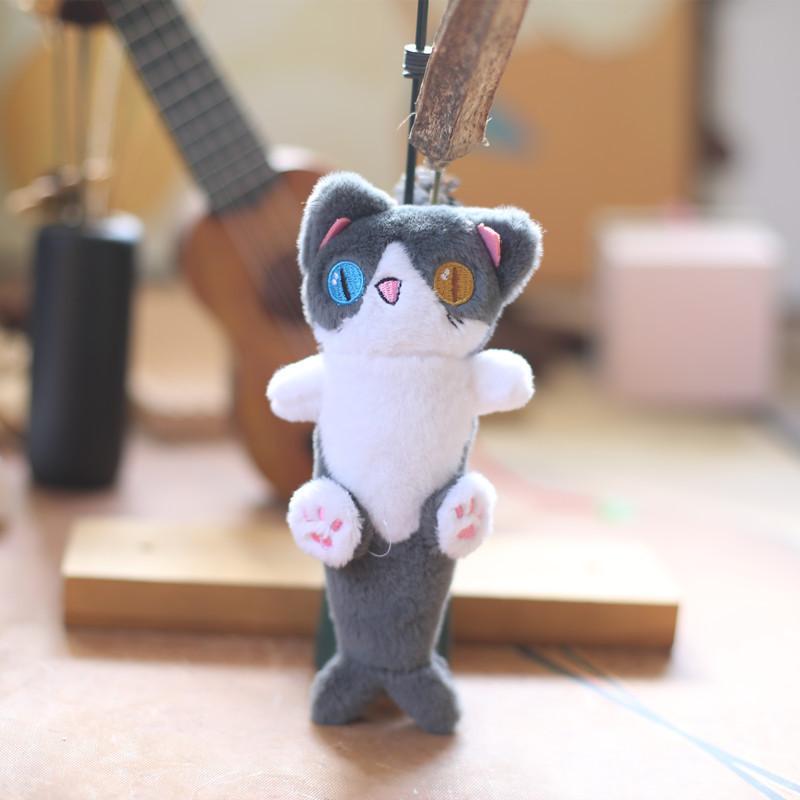 Adorable Plush Cat Keychain With Super Soft Short Plush And Pp Cotton Filling 20cm
