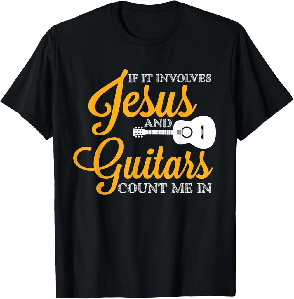 Jesus And Guitars Christian Guitarist Guitar Player Ideas T-Shirt