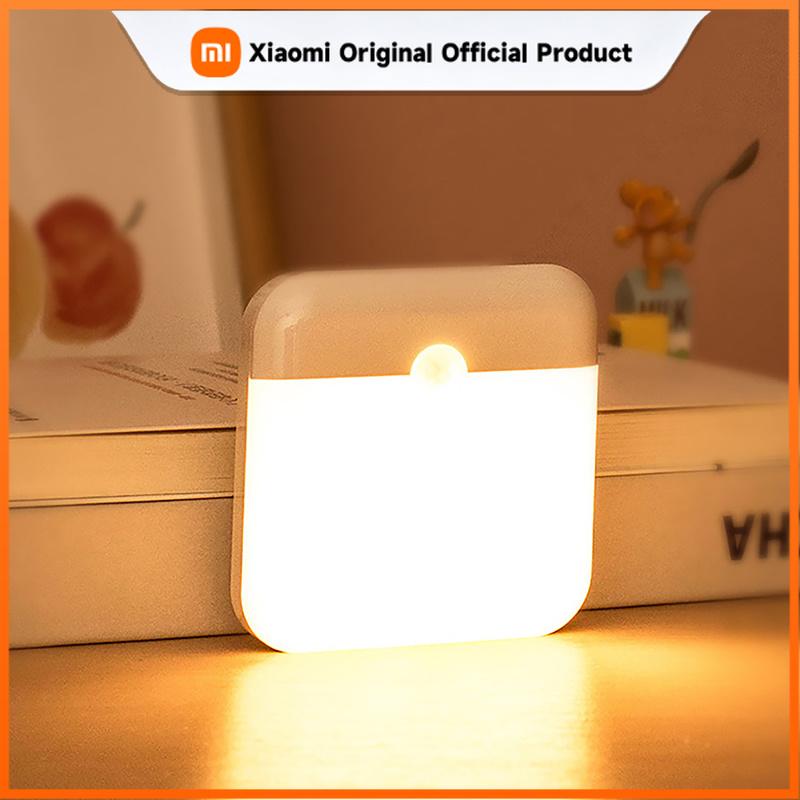 Xiaomi Светодиодный ночник, лампа с датчиком движения человека, перезаряжаемая через USB-C, беспроводная светодиодная настенная лампа для лестницы, шкафа, кухни, кровати