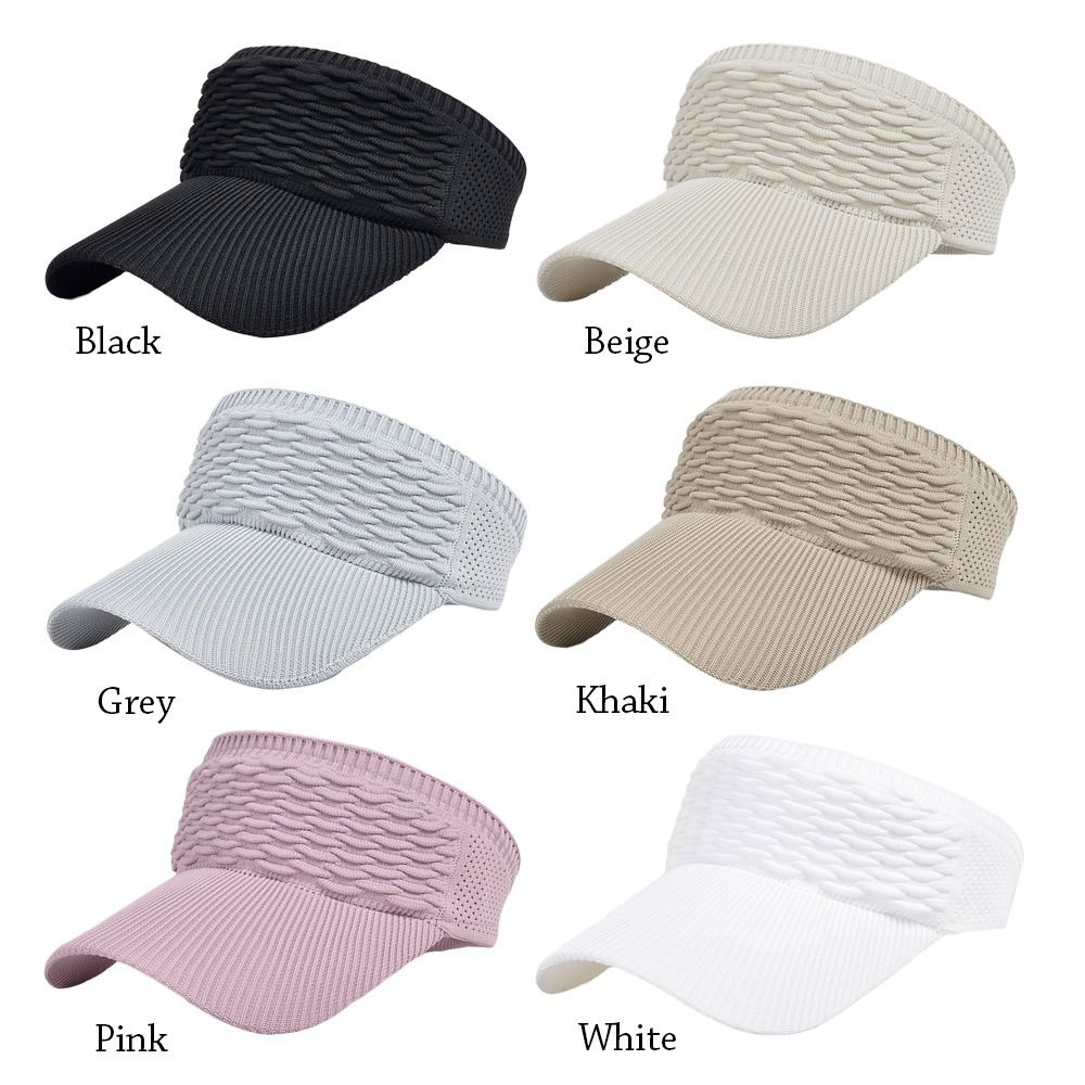 Женская эластичная бейсболка с широкими полями, солнцезащитная шляпа, шляпа с открытым верхом, спортивные козырьки