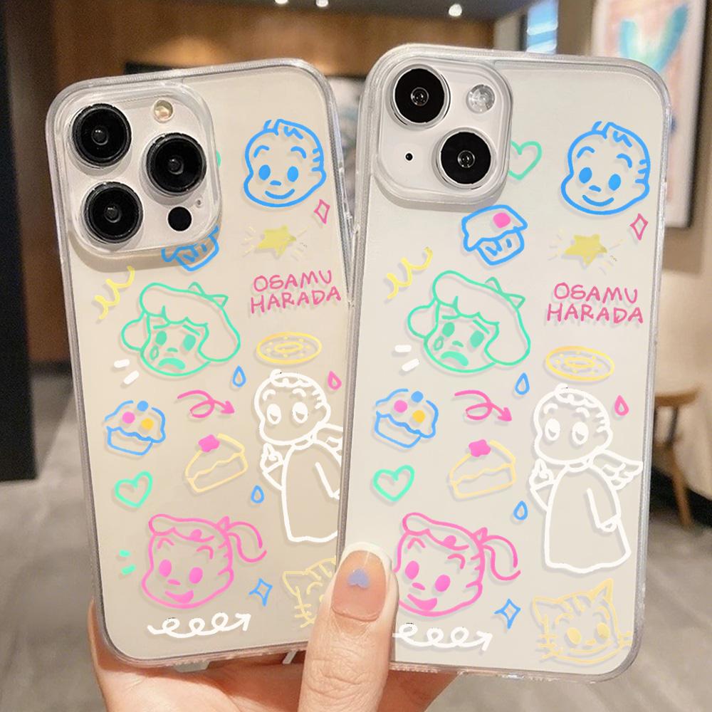 Acrylic Phone Case For iPhone 11 13 16 ProMax Case iPhone 13 14 15 ProMax 12 13 ProMax Case Samsung A55 A05S A54 A06 S22 A15 S23 A12 A22 A52S Cartoon