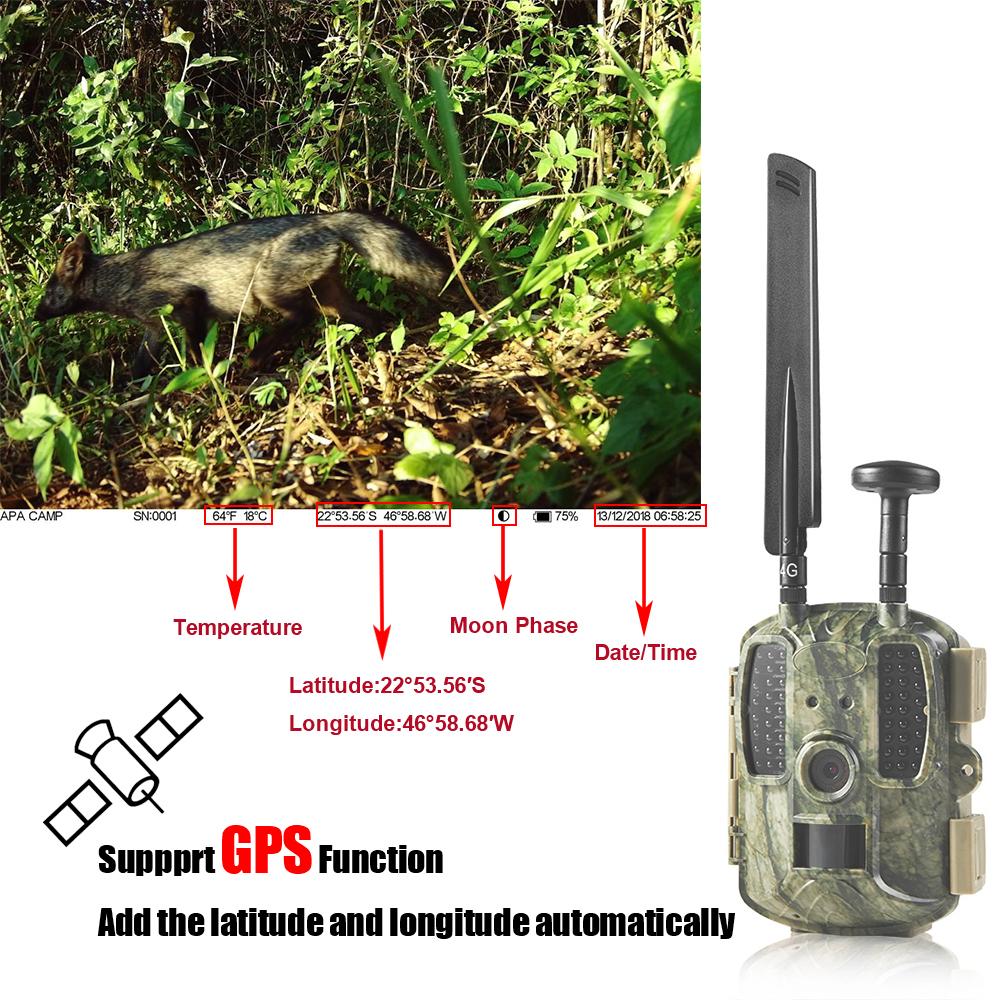 BL480L-P Камера-ловушка Охотничьи камеры для ловли 4G с углом обзора 90, приложением управления GSM GPS