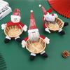 Christmas Figurines Bamboo Baskets Ornaments Santa Claus Candy Baskets Decorative Items