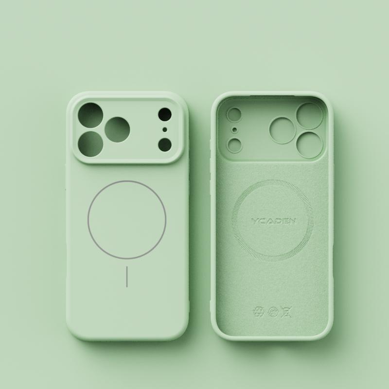 Liquid Silicone For Magsafe Orange Case For iPhone 17 Air 16 E 15 14 13 12 11 Pro Max Plus Magnetic Wireless Charge Soft Cover