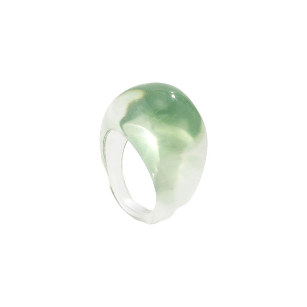Dome Transparent Resin Ring Multicolour Irregular Ring Unique Acrylic Geometric Ring Jewelry