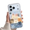 Чехол для телефона Apple 17ProMax Space Shell для iPhone Air/17/16, Дизайн с щенком и котенком, Ударопрочный мягкий чехол