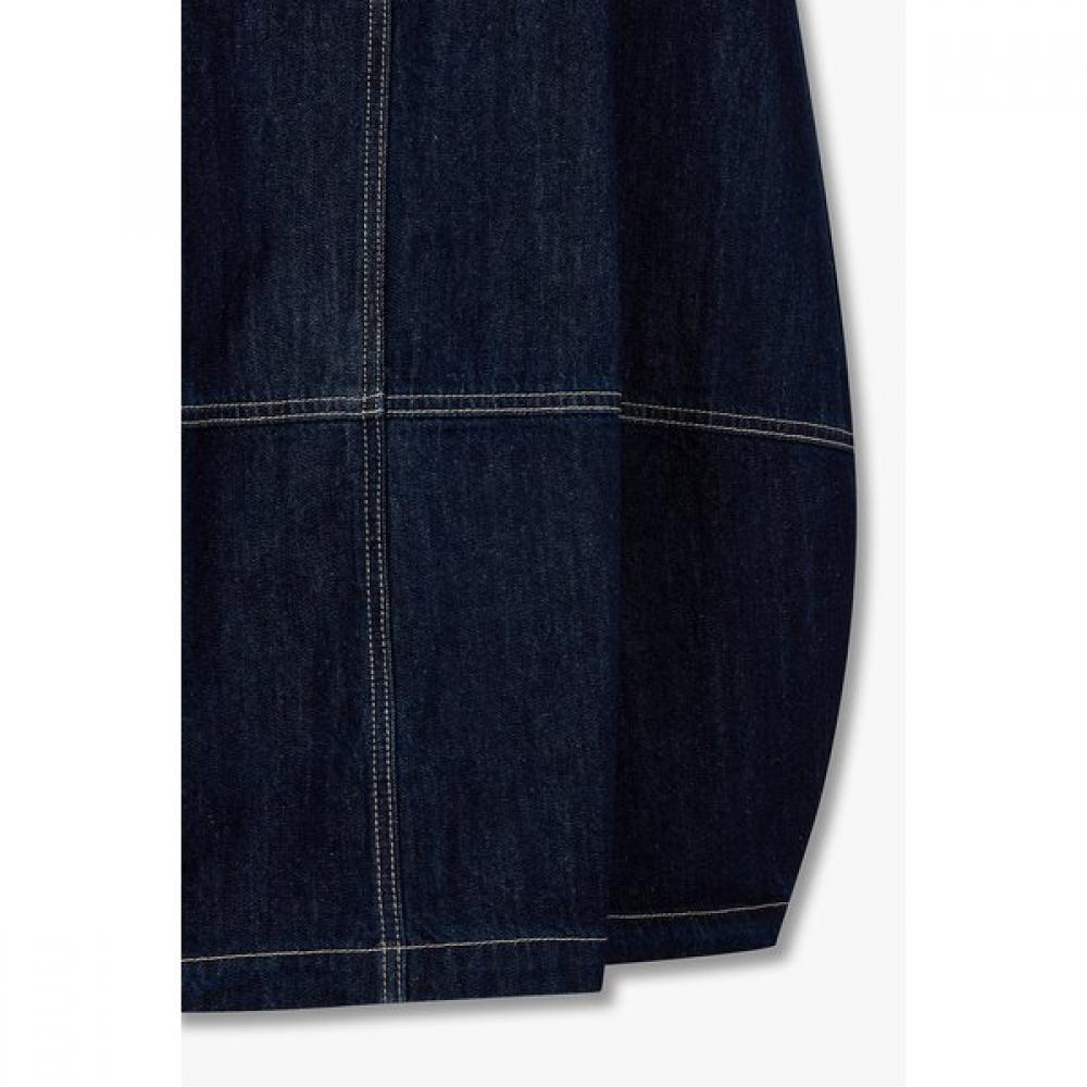 Studio Tomboy Side Pleats Balloon Fit Denim Skirt  9106262202ar 