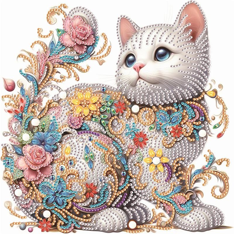 5D Abnormal Diamond Painting Set Kitten DIY Diamond Decorative Painting