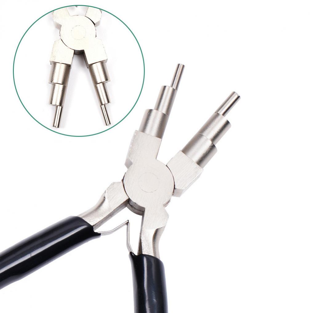 6 In 1 Carbon Steel Round Nose Pliers Hand Tools for Wire Wrapping / Jewelry Making / Loop Making Bail Making Pliers