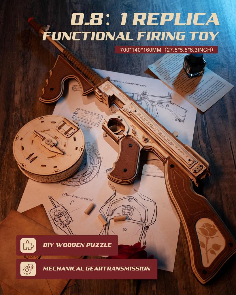 ROBOTIME DIY Wooden 3D 3D Puzzle Wooden Craft Toy Easy To For New Year Toy Puzzle, Puzzle, Handmade, Kit, Popular, Assemble, Beginners, Present,