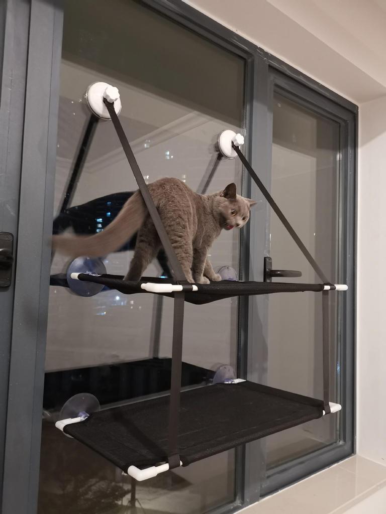 Double Layer Suction Cup Cat Hammock for Glass Windows