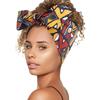 Wide African Print Headband Knotted Daily Wears Turban Vintage Boho Hair Wrap  for Women